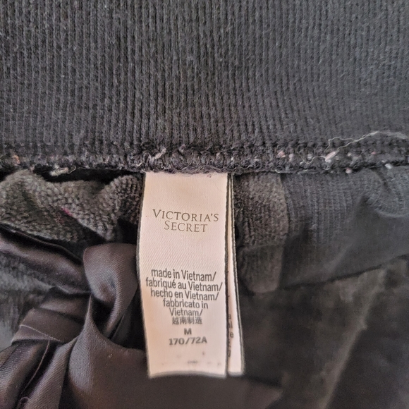 Victoria's Secret Black Velour Jogger Size M - Picture 5 of 9